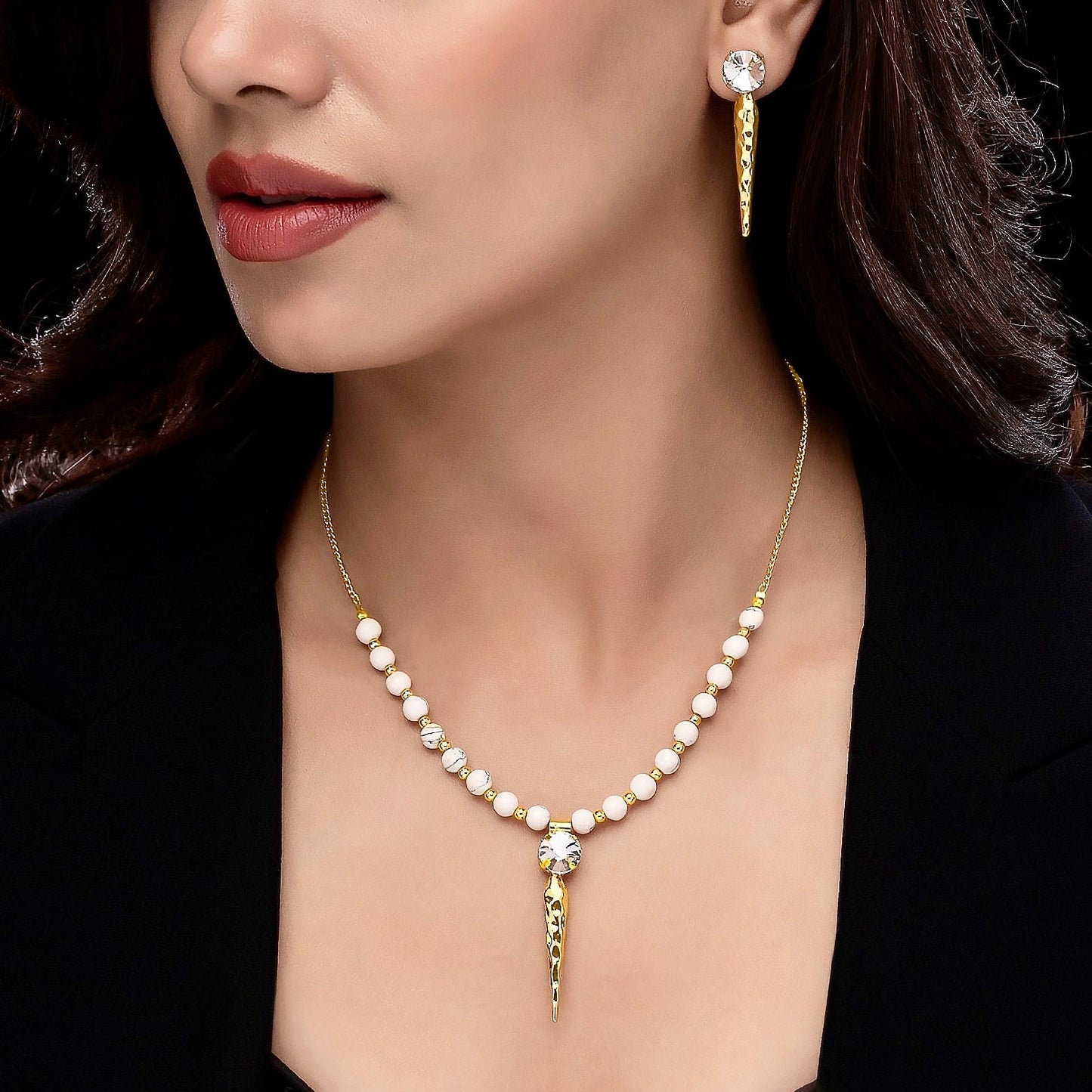 Anti-Tarnish Necklace Set With Earrings✨