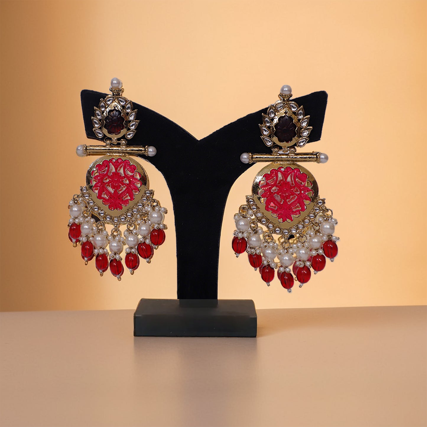 Gold plated drop earrings