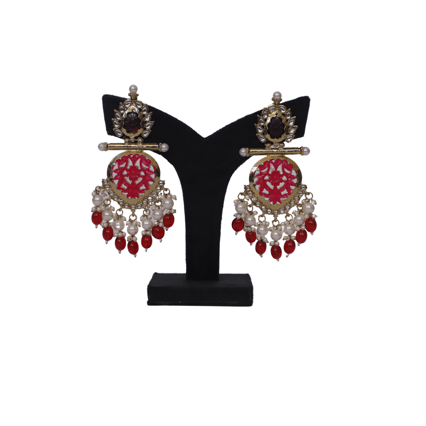 Gold plated drop earrings
