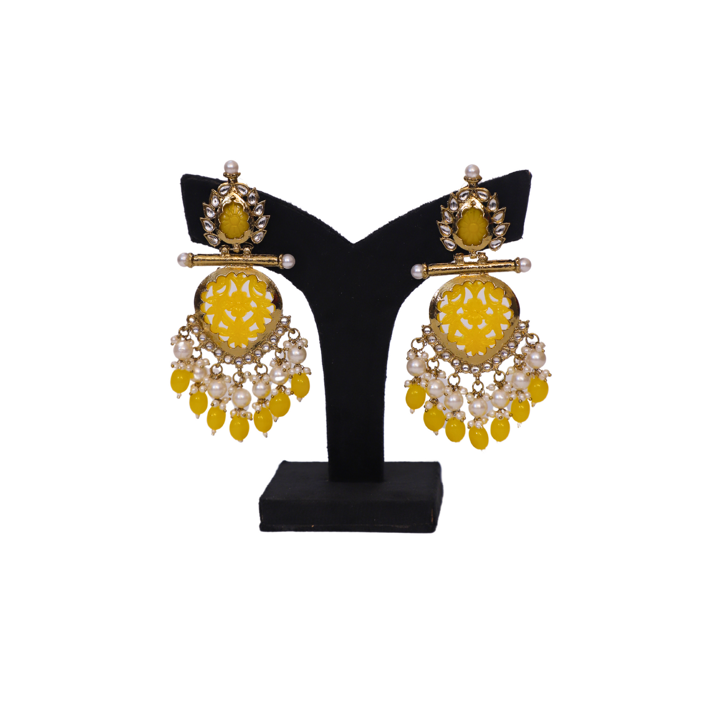Gold plated drop earrings