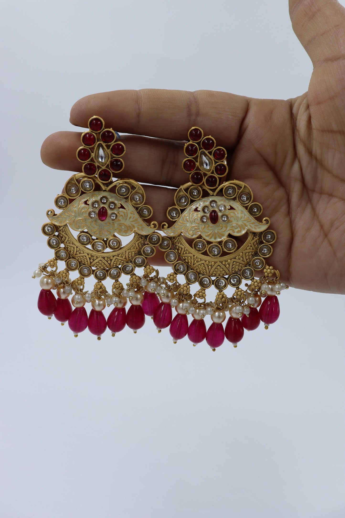 gold plated drop earrings