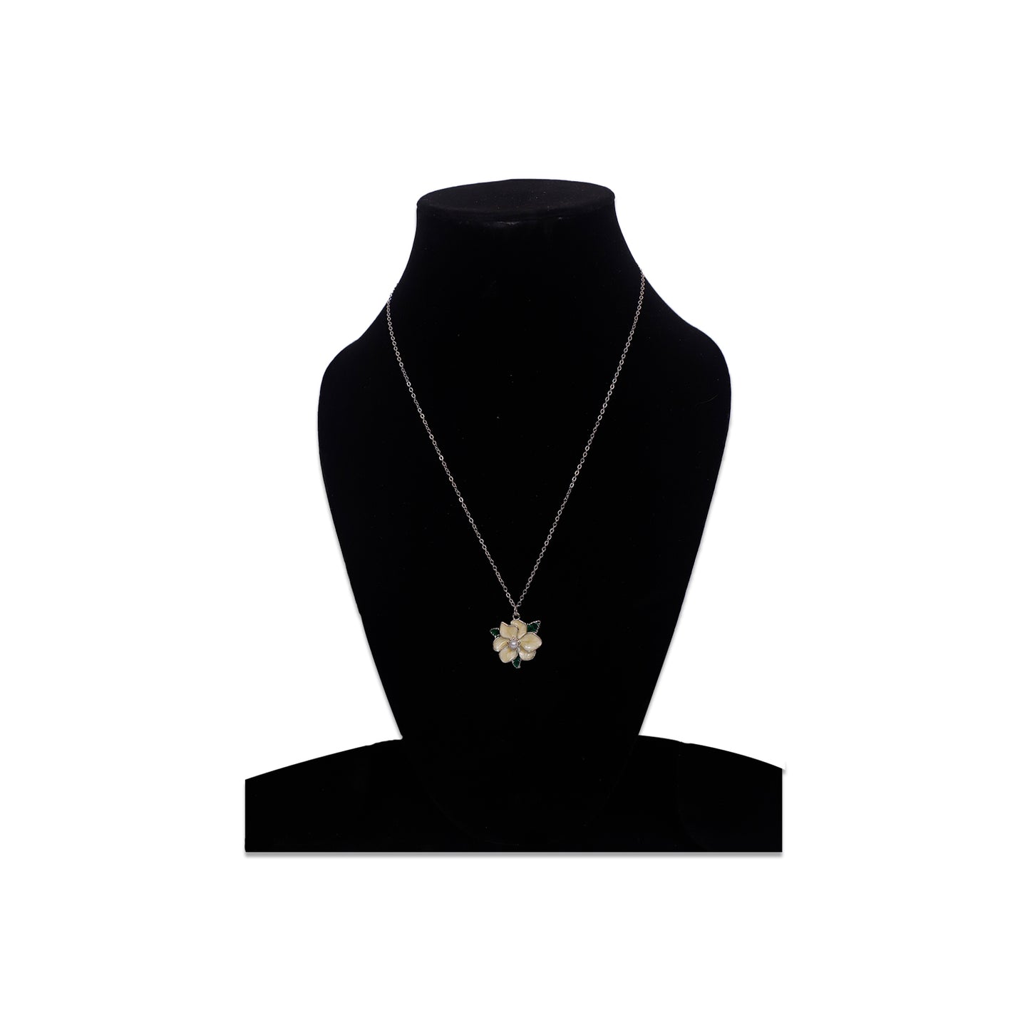 floral shape silver pendant