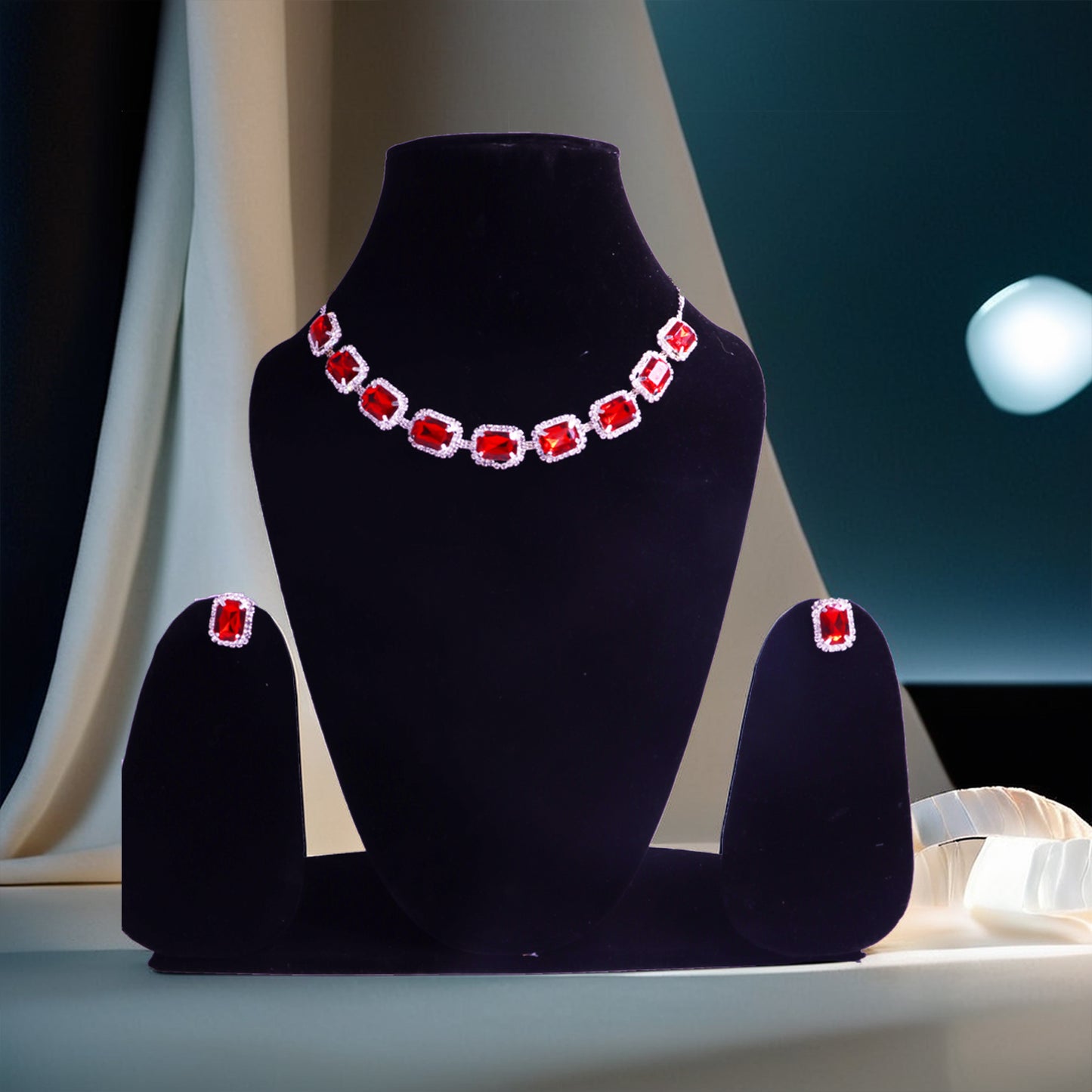 stone studded necklace set