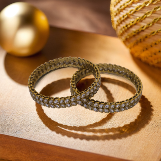 Golden Plated Bangles Pair