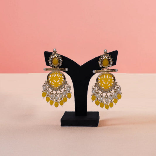 Gold plated drop earrings