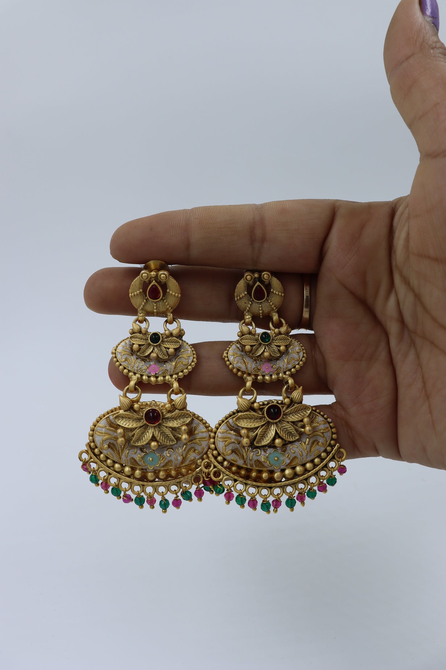 gold plated drop earring