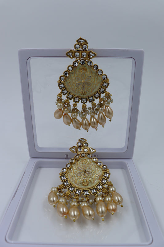 gold plated pearl earring