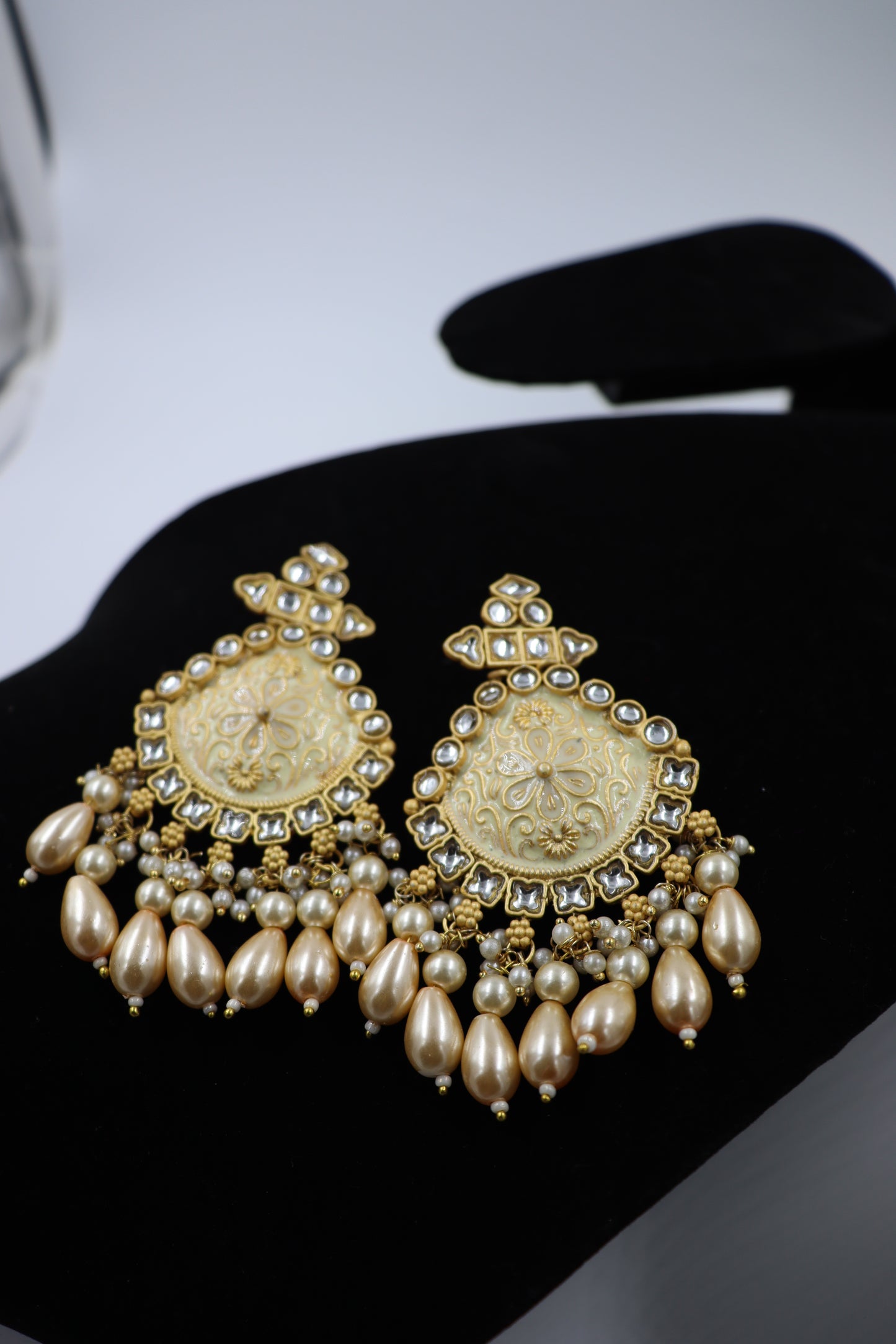 gold plated pearl earring