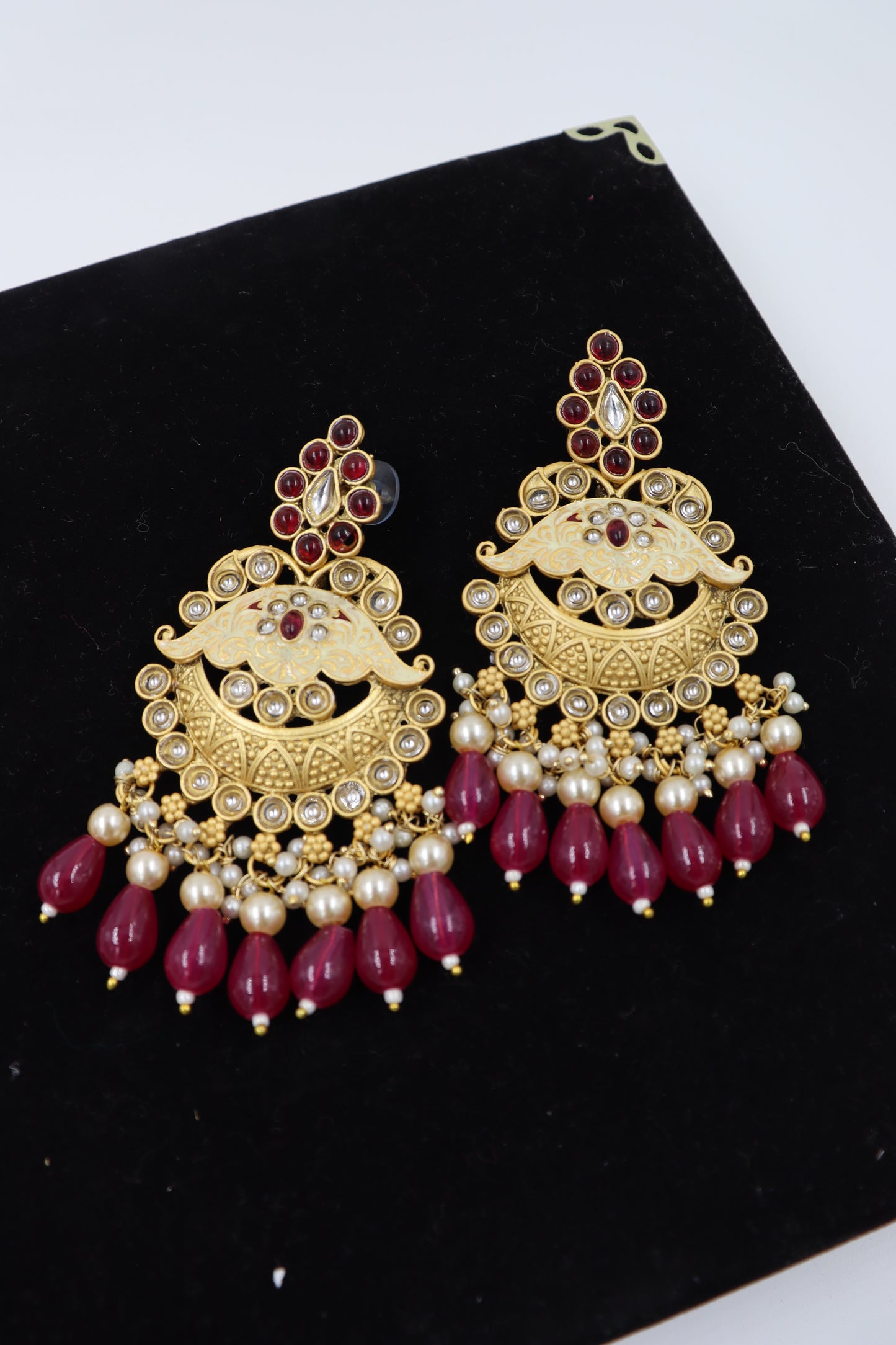 gold plated drop earrings