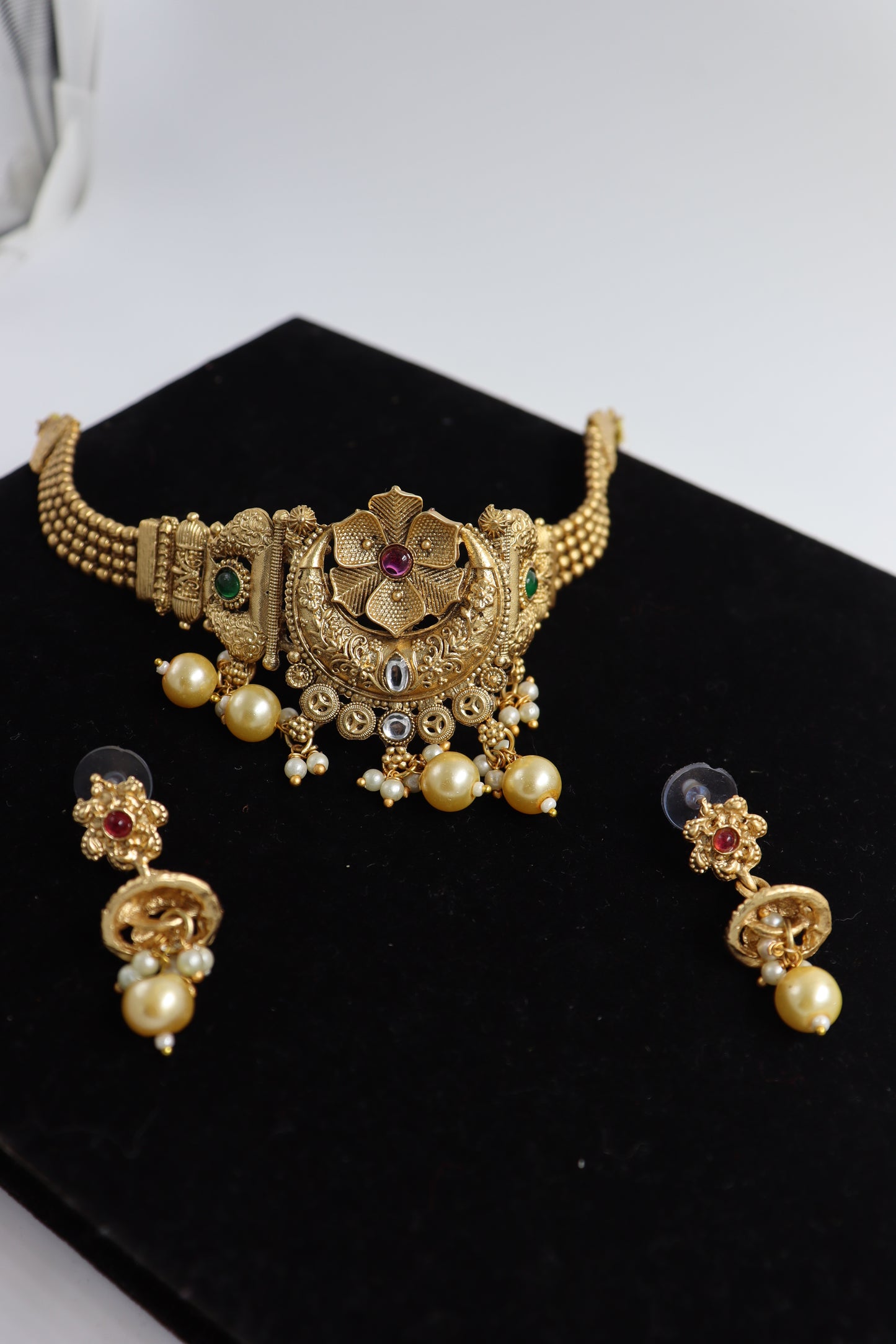 gold plated necklace set