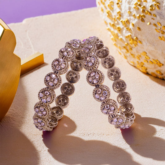 set of 2 gold plated bangles