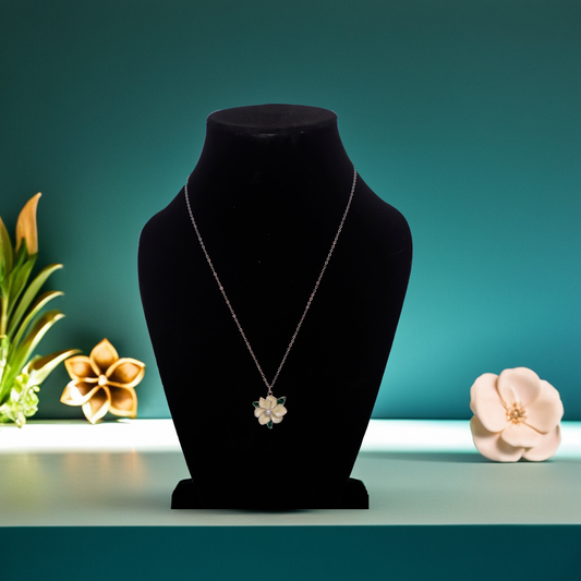 floral shape silver pendant